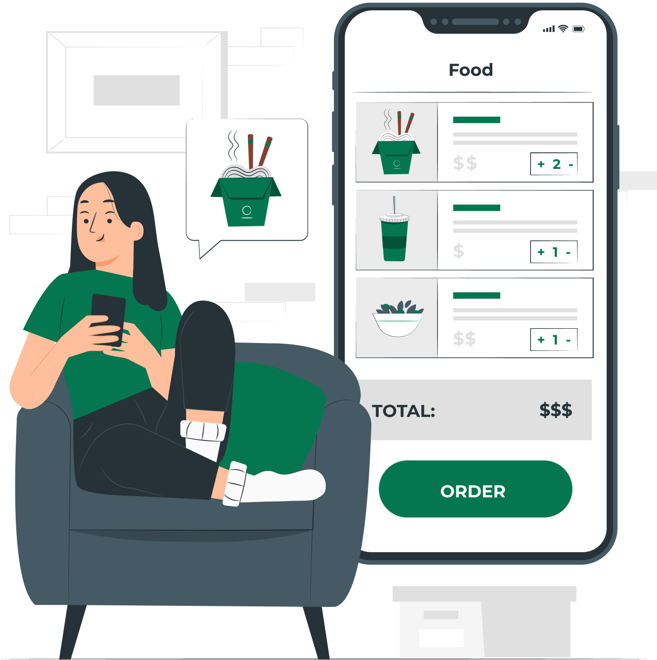 Reserve and Order Ahead illustration