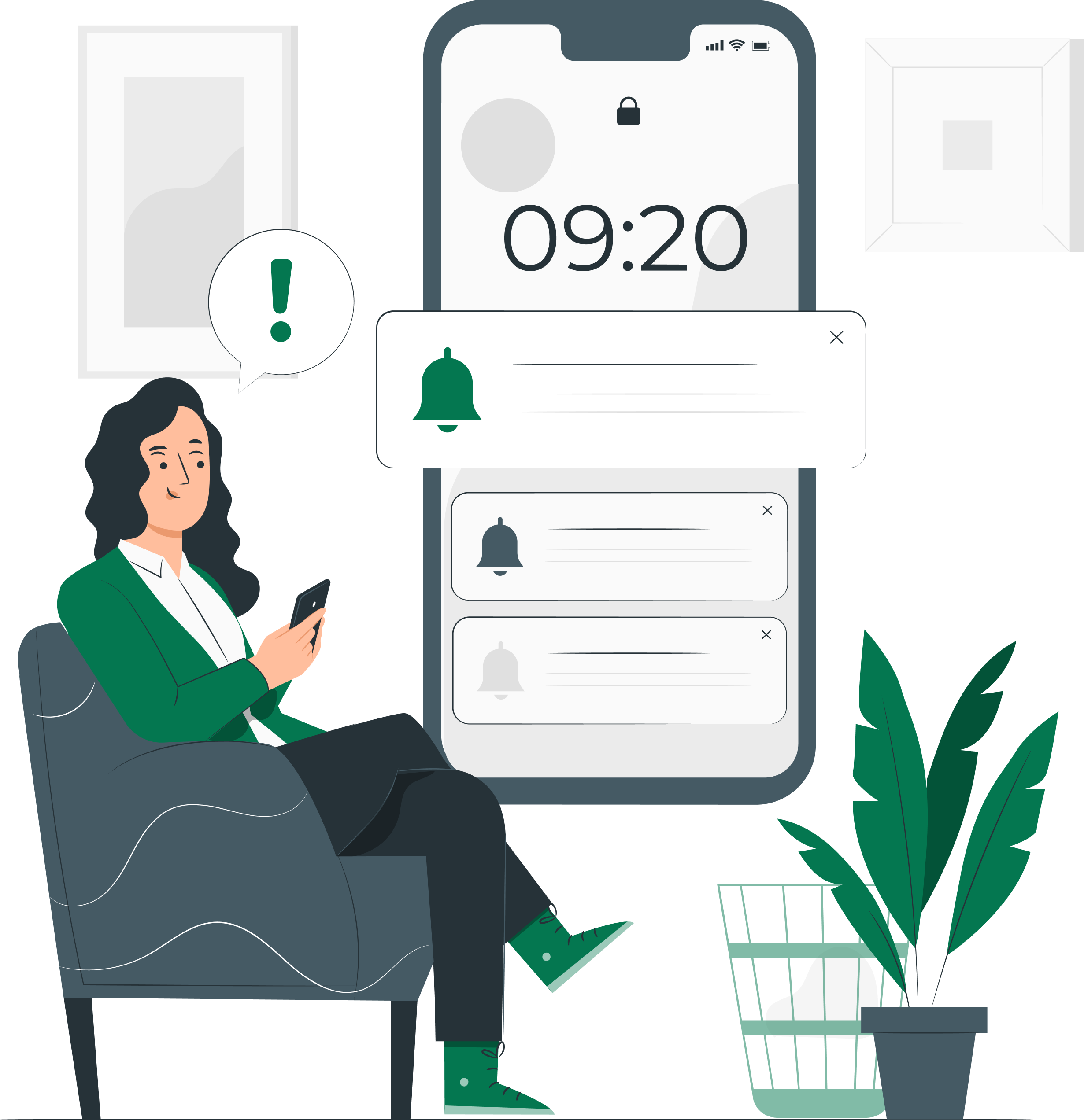 Real-time Notification illustration
