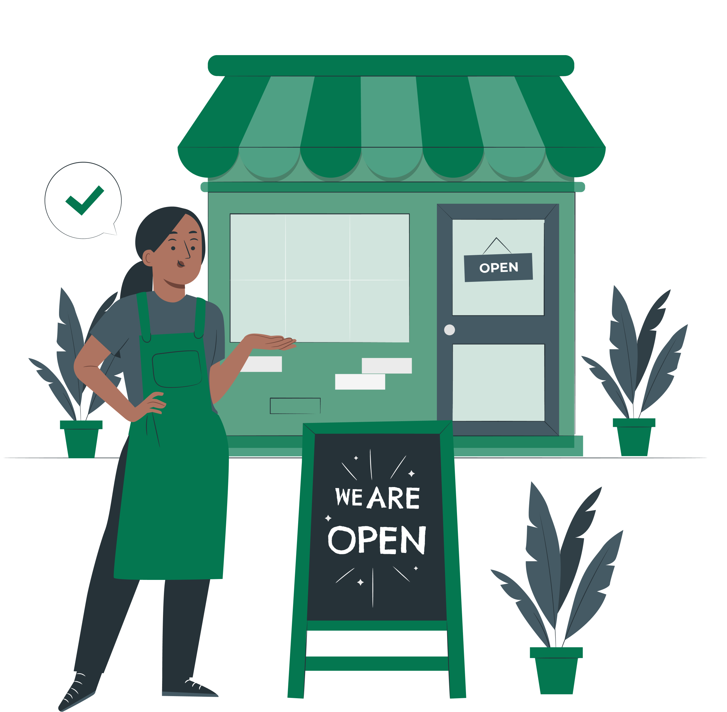Restaurant Branch Illustration
