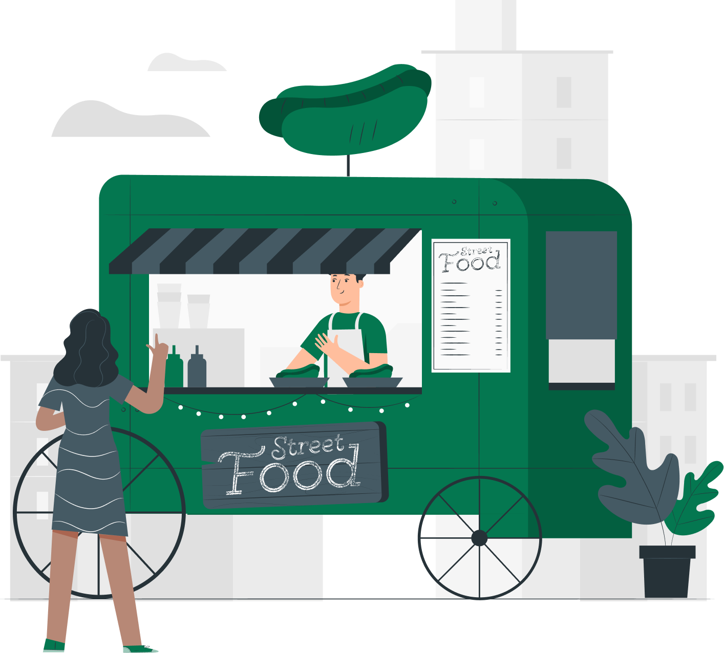 Street Food Illustration